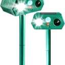 2pack, Ultrasonic Repeller Deer Deterrent, 2025 Upgrade Solar Powered Motion DetectionEmitting ultrasonic Sounds and Flashing LED Strobe Lights, Deter Cats, Squirrel, Dogs, Rabbits, Snake Away
