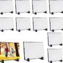 12 Pack Sublimation Slate Blank Rock Stone Photo Rectangular Frame Heat Transfer Plaque Picture Frame with Display Holder for DIY Craft 5.9 x 7.9 Inch