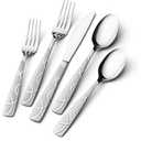 HIKAA 20PCS Silverware Set Service for 4,Premium Stainless Steel Cutlery Set, Mirror Polished Flatware Sets,Modern Kitchen Eating Utensils Set Include Spoons Forks Knives