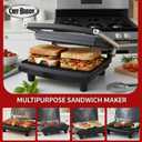 Panini Press Gourmet Grilled Cheese and Sandwich Maker - Electric Indoor Grill with Drip Tray for Healthy Cooking Options (Silver)