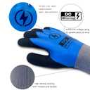 DongChu Insulated Electrician Gloves 1000V,ASTM D120 Certified High Voltage Resistant Flame Retardant Work Gloves, Electrical Rubber Non-slip Prevent Shock,Large (Blue, M)