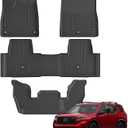 Floor Mats for Honda Pilot 2023 2024 2025 2026 All Weather Protection TPE Rubber Floor Liners for 2023-2026 Honda Pilot Accessories, Odorless Anti-Slip, 1st, 2nd & 3rd Row, Black
