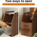 Cat Litter Box Enclosure,Enclosed Litter Boxes Cabinet,Top Entry Litter Box Enclosure,Tall Hiden Litter Furniture,Wood Cat Toilet with Filter and Stairs for Indoor Cats,Dog Proof (Brown) 21.65"L x 16.1"W x 28.7"H