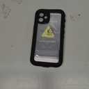 for iPhone 12 Mini Waterproof Case with Built-in Screen Protector, Shockproof Dustproof Full Body Protective IP68 Waterproof Phone Case for iPhone 12 Mini 5.4 inch (Black/Clear)