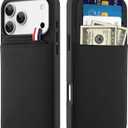 Leather Phone Case Wallet Card Case Compatible with iPhone 17 Pro Max Case, Wallet with 3 Credit Card Pockets Black Phone Case