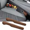 AUEOTUAR Car Seat Gap Filler Universal Stop Things from Dropping Fill The Gap Between Seat and Console Stop Cellphone Wallet Keys Coins from Dropping 2Pack (Brown)