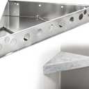 Floating Corner Shower Bench, 17"x17"x24" Wall Mounted Shower Seat Serves as Shower Stool & Shaving Foot Rest, Space Saving Storage Shelf for Small Bathroom (Silver)