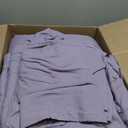 Litanika Queen Comforter Set Grey Purple - 7 Pieces Bed in a Bag Queen Bedding Comforter Sets, Solid Lightweight Bed Set with Comforter, Sheets, Pillowcases & Shams
