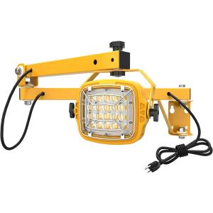 YXL 30W LED Loading Dock Light with Folding Arm, 39,00 Lumens, 100-277V,360° Rotatable Lamp Head, IP65 Rated ETL Listed for Trailers, Docks, Warehouses, Container