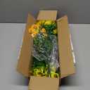 Rowfad 18 Pcs Artificial Fake Pansy Flowers for Outdoor, Faux Silk Pansies Spring Flowers for Outside for Planter Front Door Porch Yard Patio Window Box Home Decor (18, Purple, Yellow, White)