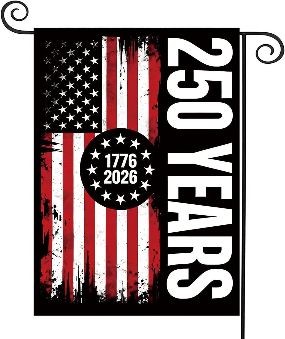 250 Anniversary Garden Flag Double-Sided 12x18 Inch