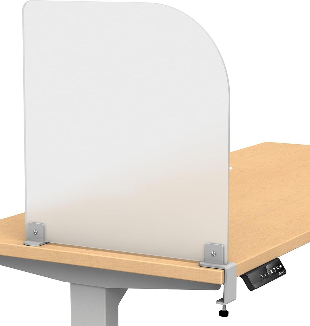 Desk Divider for Students and Desk Privacy Panel. Office Partitions and Ideal Cubicle Light Shield. Frosted Acrylic Clamp-on Desk Partition - 17 W x 18H Divider