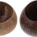 Cabilock Elegant Coconut Scented Candle Bowls Candle Holders Coconut Shell Diy Craft Jars Home Decor