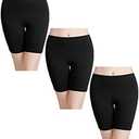 wirarpa Women's Anti Chafing Cotton Underwear Boy Shorts Long Leg Boyshorts Panties 3 Pack.L