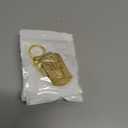 5 x A-Z Stainless Steel Letter Keychain - Alphabet Initial Key Ring for Men Women, Purse or Car Charm (V Gold)