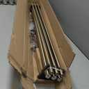 1-1/8 inch Double Curtain Rod - Premium Nonadjustable 120in/10ft Drapery Rods - Heavy Duty Dual Curtain Rods for Windows - Aluminum Finials & Adjustable Concealed Mounting Bracket - Antique Bronze