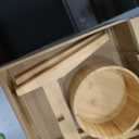 Dog Bowls Elevated for Large Dogs - 15-Inch Bamboo Stand - 74oz
