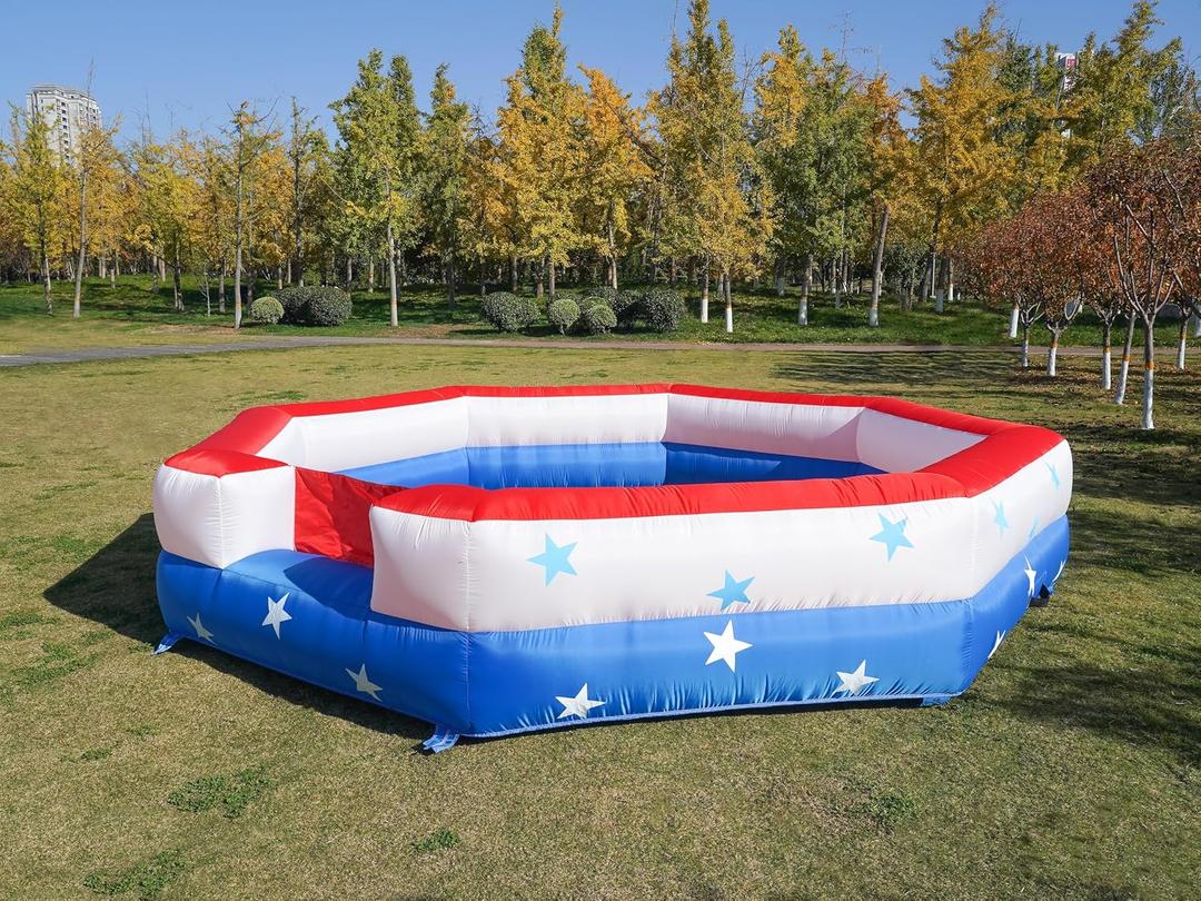 Inflatable Gaga Ball Pit 15Ft with Built-in Blower, Portable Gaga Balls Pit for Indoor & Outdoor School Family Activities, Kids Ball Pit for Sport Games, Easy to Setup