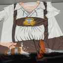 TOONRAIN Oktoberfest Costume Lederhosen Bavarian German Suspenders Beer Costume Men 3D Photo-realistic Short Sleeve T-Shirt XL