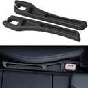 Car Seat Gap Filler Organizer, 2PCS Multifunctional Vehicle Fill Gap Blocker with Storage Slot Between Seat & Console, Anti-Drop Auto Interior Organization, Universal Fit (Black)