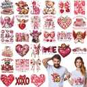 30 Pcs Valentine Iron on Transfers Patches Love Heart Dtf Western Ready to Press Heat Transfers Highland Cow Vinyl Stickers Appliques for T-Shirt Clothes Backpack Bag Pillow Cover(Christian)