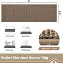 BEQHAUSE Hallway Runner Rugs 2.6x8, Hallway Rug Non-Slip Washable(Rolled-Up NO Creases), Runner Rug Absorbent Stain Resistant Hall Rug Carpet Runner, Entryway Rugs Floor Mat Laundry Room Rugs, Taupe