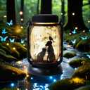 Cat Dog Solar Lanterns, Outdoor Solar Lights, Cat Lamp, Dog Lamp, Garden Decor, Patio Decor, Gifts for Cat Lovers, Gifts for Dog Lovers, Cat Memorials, Dog Memorials, Cat Dog Gifts, Gifts for Girl