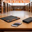 Foldable Keyboard with Backlit, Ultra Light Portable Wireless Keyboard with Adjustable Angle Stand & Leather Case,Compact Travel Bluetooth Keyboard for iPad mini,iPhone, Windows, iOS & Android