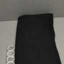 Black Fabric Shower Curtain - Waffle Textured Heavy Duty Cloth Curtains for Bathroom, 256GSM Hotel Spa Luxury Weighted Polyester Bath Curtain Set with 12 Plastic Hooks (72Wx72H, Black)