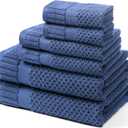 100% Cotton Bath Towels for Bathroom,Highly Absorbent Bath Towels Set Quick Dry,Luxury Soft Towels for Hotel (6, Electric Blue)