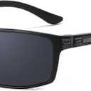 DUCO Polarized Sports Sunglasses For Men Durable Metal Frame Sun Glasses For Driving Cycling Baseball Running Golf 9018