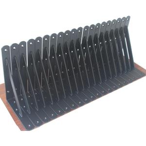 20 Pack L8 x H 6" Black Heavy Duty Shelf Brackets with Screws Metal Shelf Brackets Shelf Support Angle Brackets for Shelves L Brackets Heavy Duty Floating Shelf
