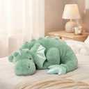 Large 36in Cute Dragon Stuffed Animals Plush Toy,Soft Green Pterosaur Plushie Giant Fuzzy Dinosaur Pillow Plushies with Wings Cuddly for Friends Family Member
