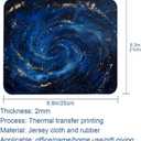Small Mouse Pad Blue Starry Space Spiral Desk Pad, Comfortable Mouse Mat with Non-Slip Rubber Base, 8.3" x 9.8" Mousepad for Computer, Laptop, Game, Office & Home