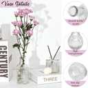 36Pcs Bud Vases Set Small Vintage Glass Bottles Clear Bud Vases in Bulk Multiple Shape Cute Glass Vases for Rustic Wedding Centerpieces Table Decorations and Home Decor(Clear)