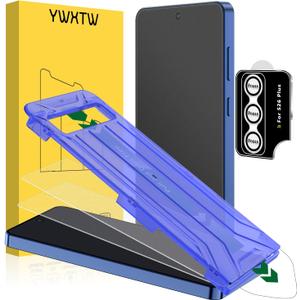 YWXTW 2 Pack Matte Screen Protector for Samsung Galaxy S26 Plus + 1 Set Camera Lens Protector, [Smooth as Silk] [Fingerprint Unlocking] Anti Glare Anti Fingerprint Tempered Glass Screen
