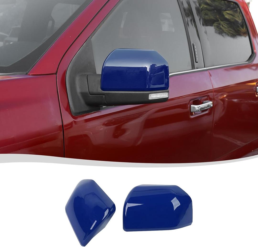 Voodonala for F150 Rearview Mirror Cover Sider Mirror Shell Trim Compatible with Ford F150 Accessories 2015-2020, Blue