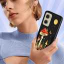 for Moto G Stylus 5G 2024 Case Women - Cute Girls Phone Cover Girly Aesthetic Design Moon Mushroom Heavy Duty Protective Shockproof Military Grade for Motorola Moto G Stylus 5G 2024 Cases