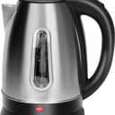 Electric Kettle, Stainless Steel 1.8 Liters Tea, Coffee Kettle & Hot Water Boiler, Auto Shut Off, Boil-Dry Protection with LED Light, Water Heater & Teapot, 360 Swivel Base, 1100W