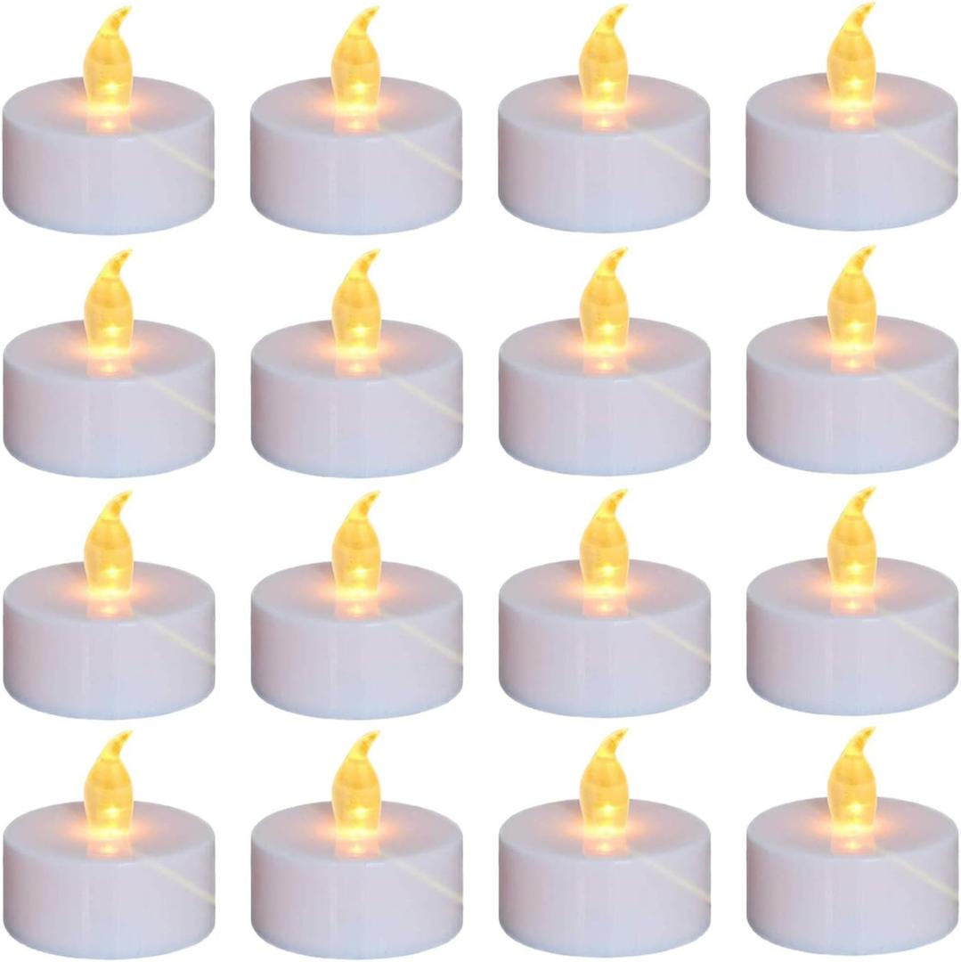 Nancia 97 PACK Flameless LED Tea Lights Candles, Realistic and Bright Flickering Long Lasting 200Hours Battery-Powered, Ideal Party, Wedding, Birthday, Gifts Home Decoration Warm Yellow