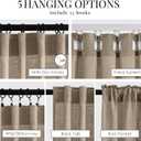 MIULEE Taupe Linen Curtains 96 Inch Length 2 Panels for Bedroom Living Room, Back Tab & Hook Belt Pleated Soft Thick Linen Textured Window Drapes Semi Sheer Light Filtering Farmhouse Burlap Look Decor