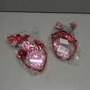 2 x Pink Heart Shape Headband Glitter Sunglasses Sequin Earrings Valentines Day Halloween Cosplay Costume Accessories Set