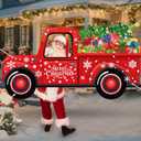 Panelee Christmas Truck Photo Props Xmas Gifts Truck Selfie Frame Backdrop Banner Merry Christmas Car Backdrop Decorations for Door Wall Yard Holiday Birthday Party Favors Supplies
