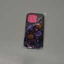 SCORPIFY for iPhone 16 Pro Case [Compatible with MagSafe] with Gothic Halloween Haunted Pumpkin, Cute Cosmic Orange Magnetic Phone Cover for Women Girls, Pink Purple Glitter Sparkle Gold Bumper