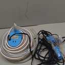 Pool Cover Pump with Lights, Above Ground Sump Pump Submersible, Sump Pumps for Pool Draining, Water Removal Pumps with 16ft Drainage Hose & 25 ft Extra Long Power Cord,850 GPH,4 Adapters-Light Blue