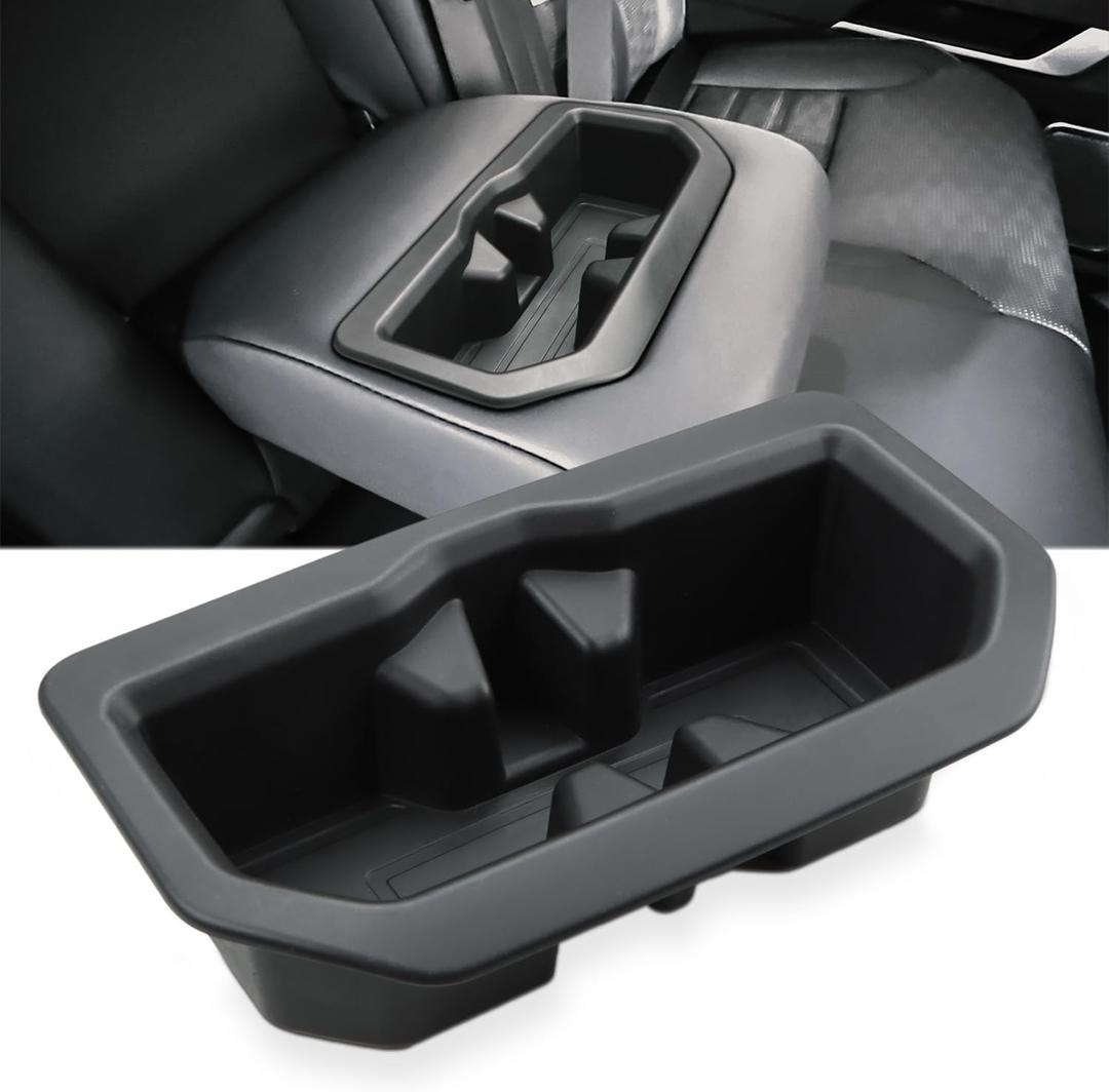 Auovo Cup Holder Insert for 2024-2025 2026 Toyota 8-Seat Sequoia Accessories 2022-2025 2026 Tundra Accessories 2nd-Row Seat TPE Drink Bottle Holder Interior