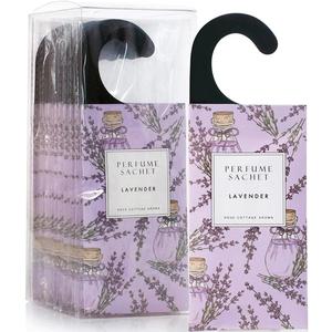 ROSE COTTAGE Large 12 Packs Lavender Hanging Closet Deodorizer Air Freshener Long Lasting Scented Sachets Smell Goods for House