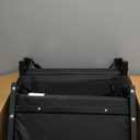 VIVOHOME Stadium Seats with Back Support and Cushion, 2 Pack Portable Bleacher Chairs with Cup Holder and Shoulder Strap (Black)