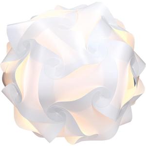 kwmobile DIY Puzzle Lamp Shade - Modern IQ Jigsaw Light in 30 Pieces min. 15 Different Designs - Diameter Approx. 15.7 in / 40 cm - White in Size XL