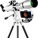 ESSLNB Telescope for Adults Astronomy, 80mm Aperture 700mm Refractor Telescopes for Beginners, Professional High Transmission Travel Telescope with Stargazing APP Phone Adapter